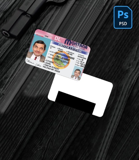 USA Montana driving license version 2 PSD